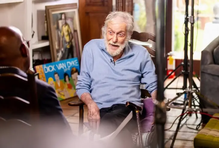 Dick Van Dyke speaking at event